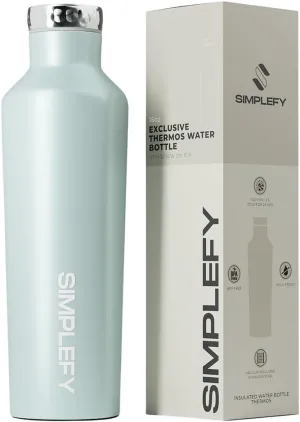 Simplefy Exclusive Insulated Water Bottle with Screw-On Cap16oz Triple Wall Stainless Steel Thermos, BPA-Free