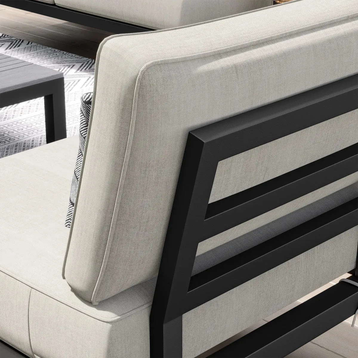 Sirio Colonial 5-piece Modular Seating Set, Gray