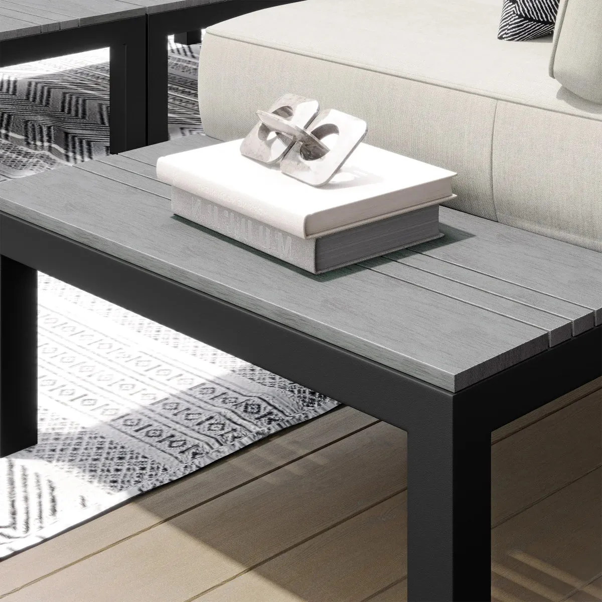 Sirio Colonial 5-piece Modular Seating Set, Gray