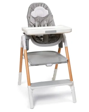 Skip Hop Baby High Chair 2-in 1 Convertible High Chair, Sit-to-Step, Grey/White