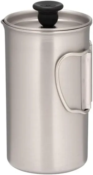 Snow Peak Titanium French Press - Ultralight Coffee Maker for Camping, Backpacking & Hiking - Camping Cookware Essential for Coffee Anywhere