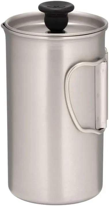 Snow Peak Titanium French Press - Ultralight Coffee Maker for Camping, Backpacking & Hiking - Camping Cookware Essential for Coffee Anywhere