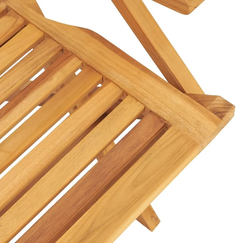 Solid Teak Wood Folding Patio Chairs 2 Pack Outdoor Furniture Foldable Garden Chairs with Slatted Design for Poolside, Backyard, Camping 22"x24.8"x35.4"