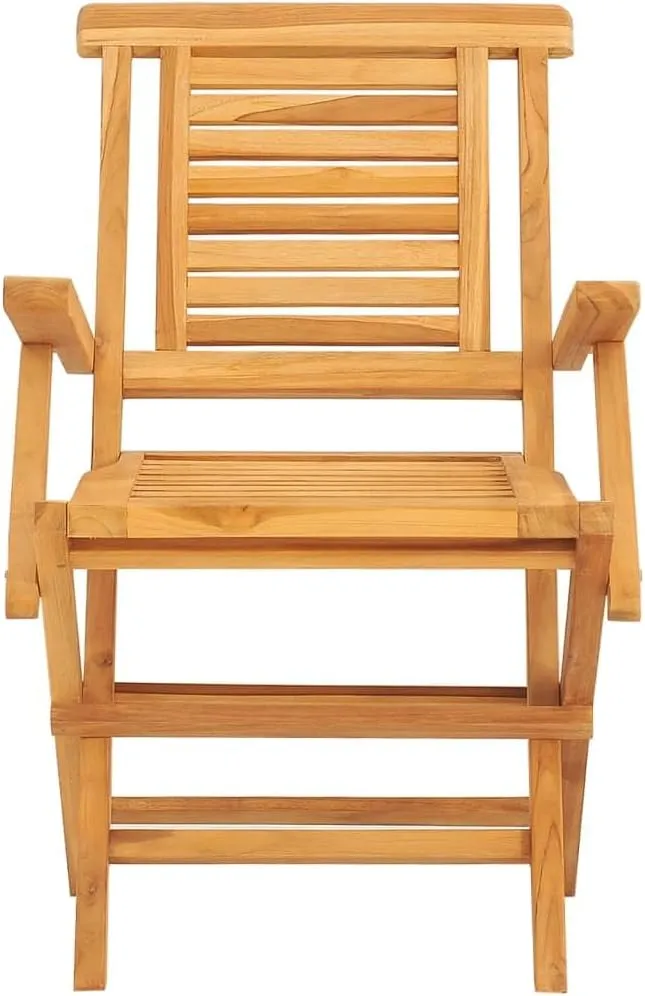 Solid Teak Wood Folding Patio Chairs 2 Pack Outdoor Furniture Foldable Garden Chairs with Slatted Design for Poolside, Backyard, Camping 22"x24.8"x35.4"