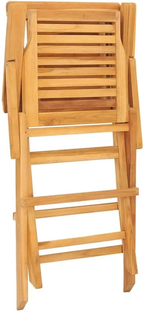Solid Teak Wood Folding Patio Chairs 2 Pack Outdoor Furniture Foldable Garden Chairs with Slatted Design for Poolside, Backyard, Camping 22"x24.8"x35.4"