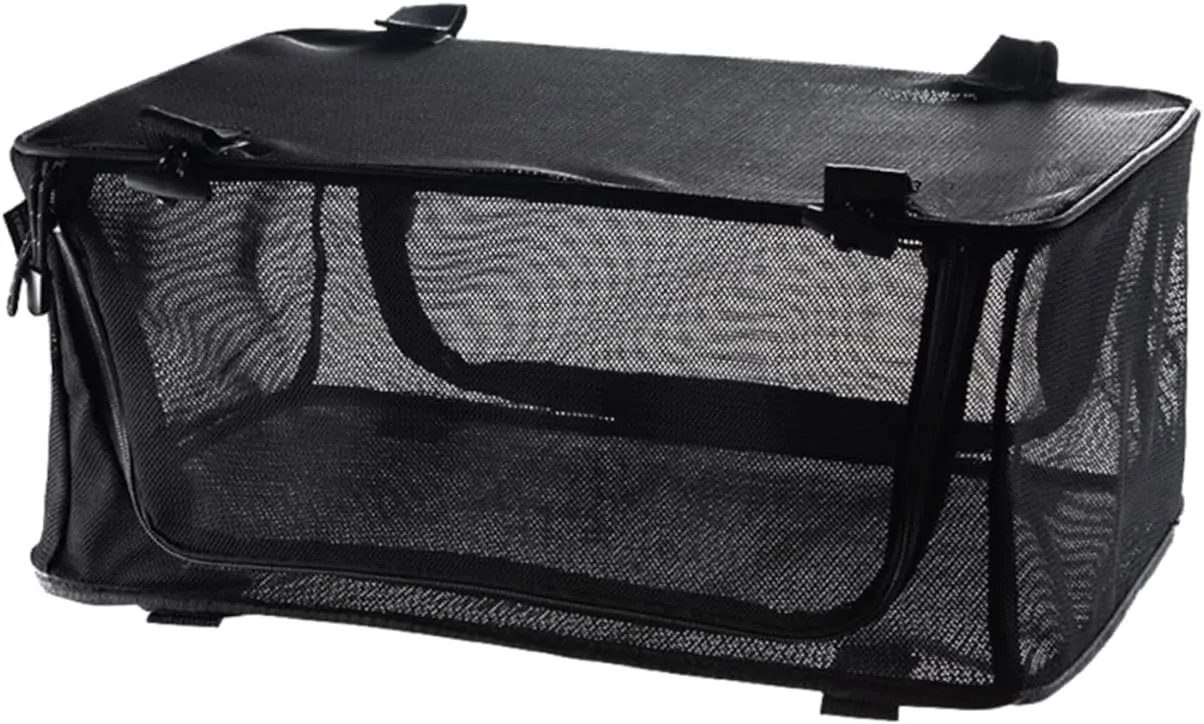Sosoport Outdoor Cooking Utensil Bag Camping Tableware Storage Mesh Bag Foldable Picnic Organizer Compact Storage