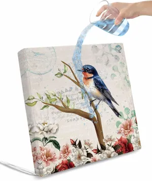 Spring Bird Branch Outdoor Cushion Chair Cover Set of 4 - Waterproof Couch Seat Covers, Farmhouse Vintage Botanical Floral Patio Furniture Protector Cushions Slipcovers for Sofa/RV, 20"x18"x4"