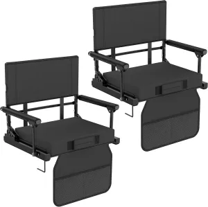 Stadium Seats for Bleachers with Back Support, 600 Lbs Rated with Lightweight Soft Comfort Cushion, Stadium Seating for Bleachers with Adjustable Back Support and Shoulder Strap