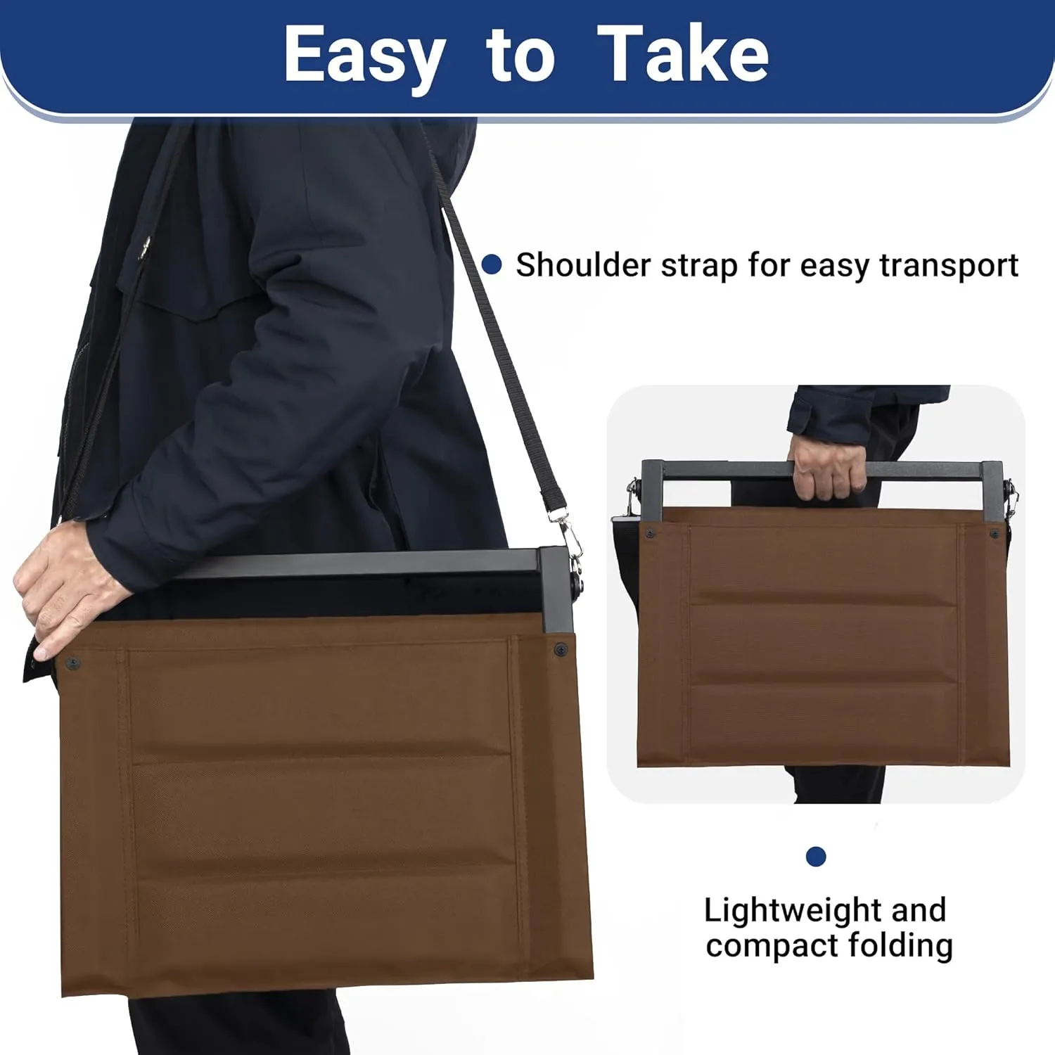 Stadium Seats for Bleachers with Back Support, Portable Bleacher Seats with Thick Padded Cushion and Shoulder Strap, Wide Stadium Seat Chair Includes Hooks, Cup Holder and Side Pocket