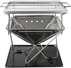 Stainless Steel Barbecue, Charcoal Barbecue Outdoor Folding Portable Cookware Household Barbecue Tools