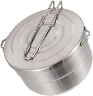 Stainless Steel Portable Camping Pot Hiking Cookware for Backpacking Compact Design High Durability Easy to Carry for Outdoor Cooking and Picnics