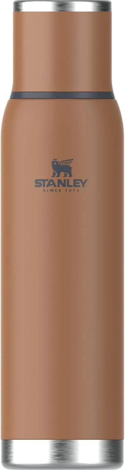 Stanley Adventure-To-Go Vacuum Bottle 1.4 qt | Wide Mouth with Leakproof Cup Lid | Keep Drinks Hot or Cold | Packable for Travel | Insulated Stainless Steel Thermos | BPA-Free | Toast