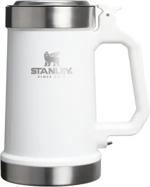 Stanley Classic Bottle Opener Beer Stein 24 oz | Flip Up Lid and Heavy Duty Handle with Built In Bottle Opener | Insulated Stainless Steel Beer Mug | BPA-Free | Cream Gloss
