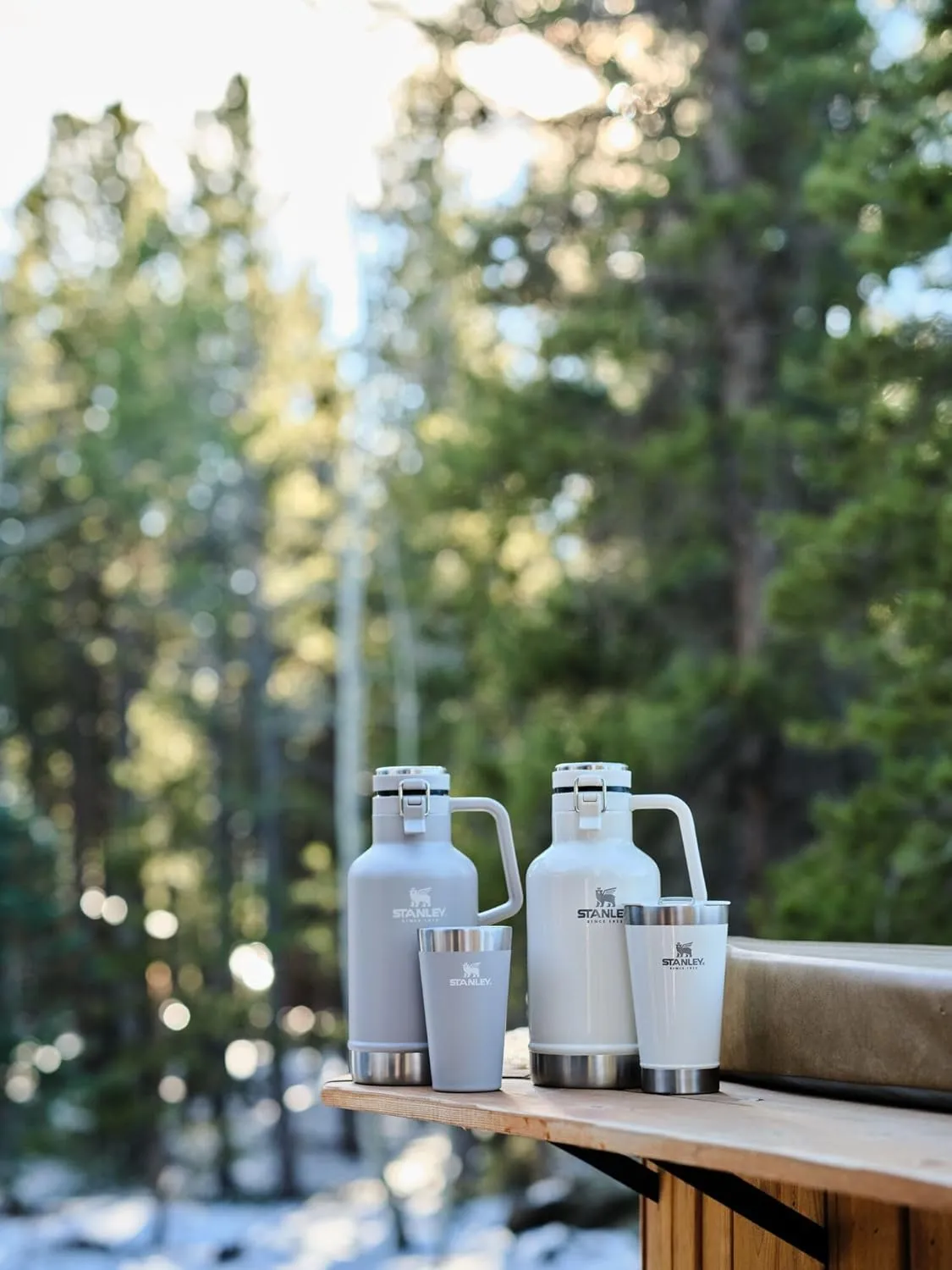 Stanley Classic Easy-Pour Growler 64 oz | Keeps Beer Cold or Coffee Hot | Leakproof Steel Lined Lid and Easy to Carry Handle | Insulated Stainless Steel | BPA-Free | Ash