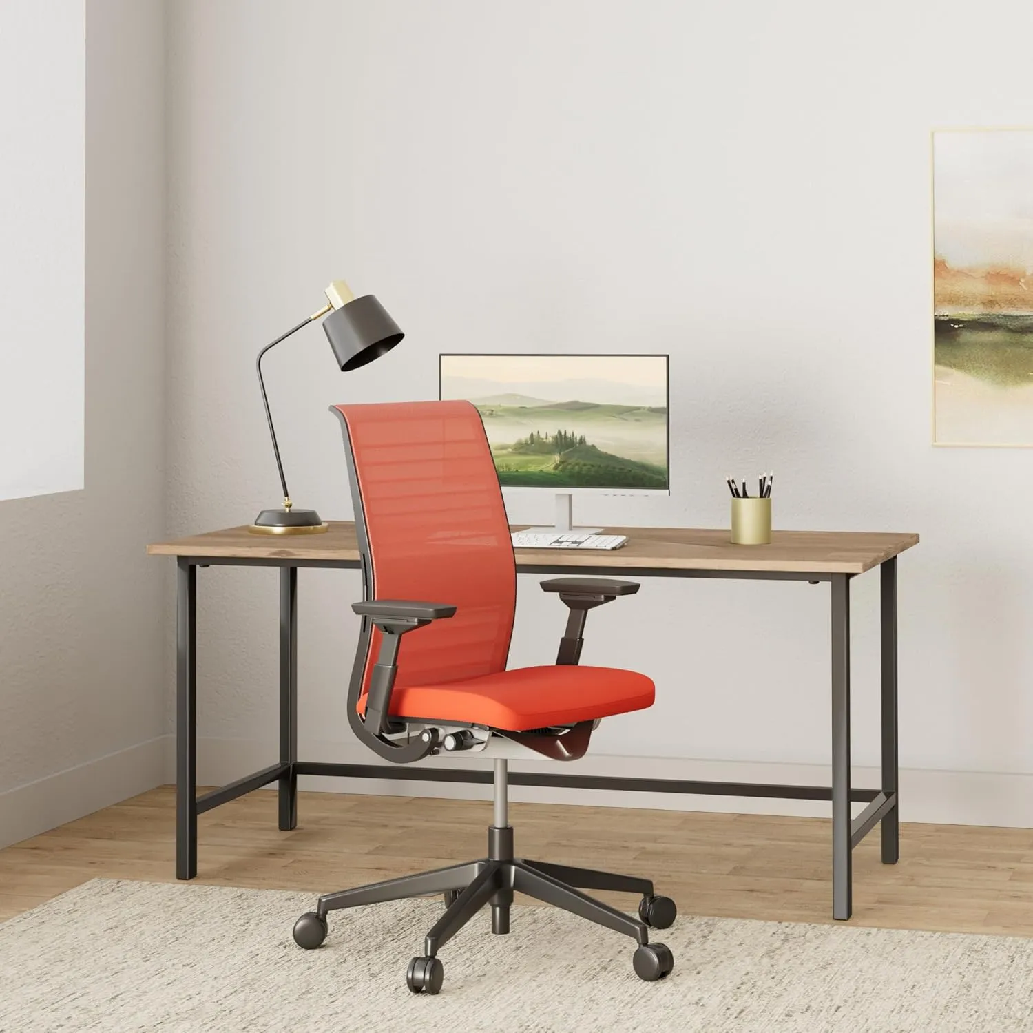 Steelcase Think 3D Scarlet Mesh Fabric Chair