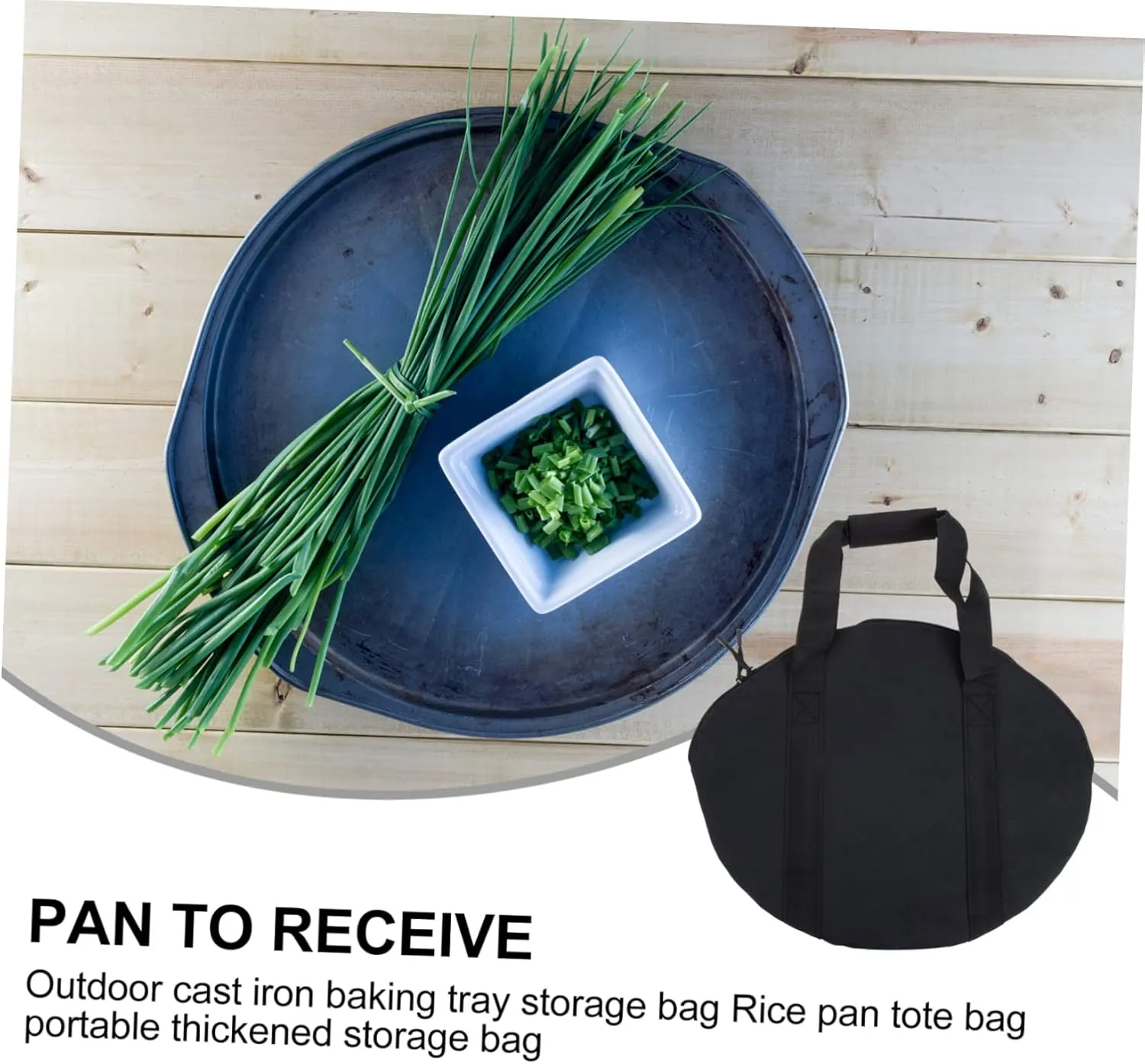 STOBAZA Portable Pan Storage Pouch Camping Skillet Bag Oven Safe Skillet Outdoor Camping Supplies