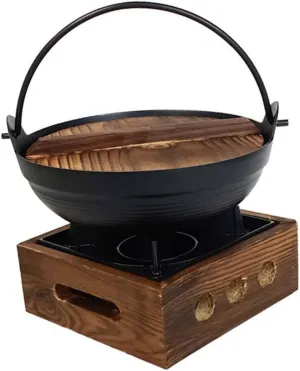 Sukiyaki Hot Pot Camping Cast Iron Non-stick Cooking Pot Japanese Style Stewpan for Home