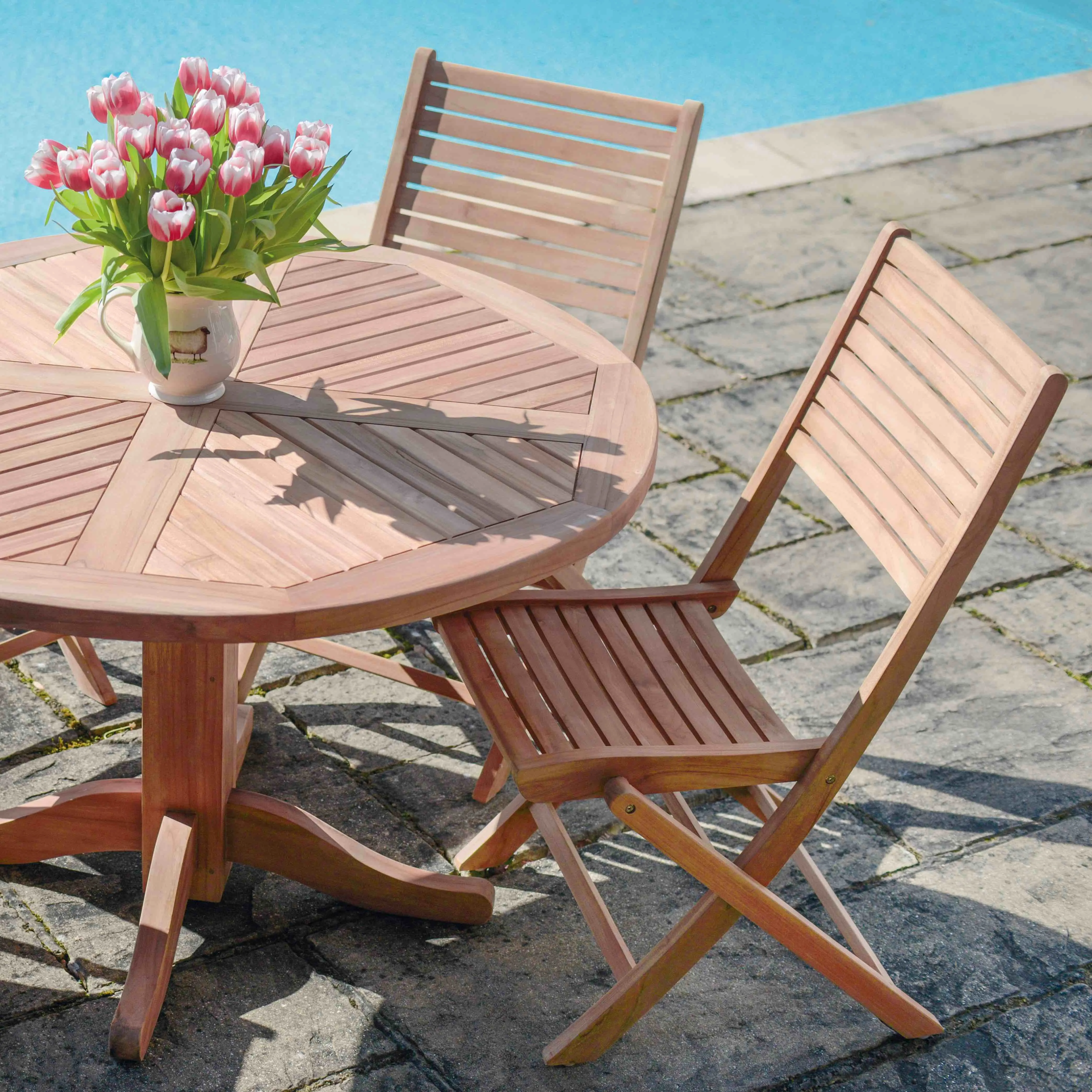 Sumatra Folding Dining Chairs (pair/two)