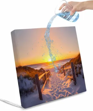 Summer Beach Outdoor Cushion Chair Cover Set of 2 - Waterproof Couch Seat Covers, Sunset Nautical Ocean Sea Patio Furniture Protector Cushions Slipcovers for Sofa/RV, 22"x22"x4"