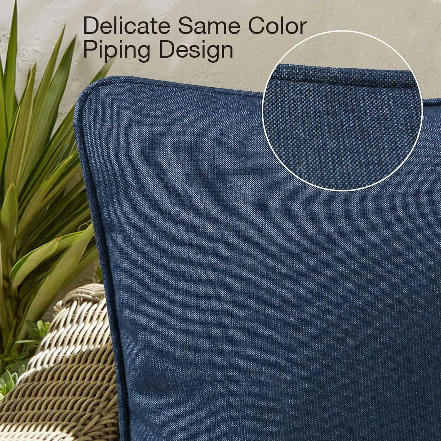 Sunbrella Decorative Outdoor Waterproof Throw Pillows with Inserts, Set of 4, 20" x12" Pillows for Patio, Backyard, Bed, Couch, and Patio Furniture, Specrtum Indigo