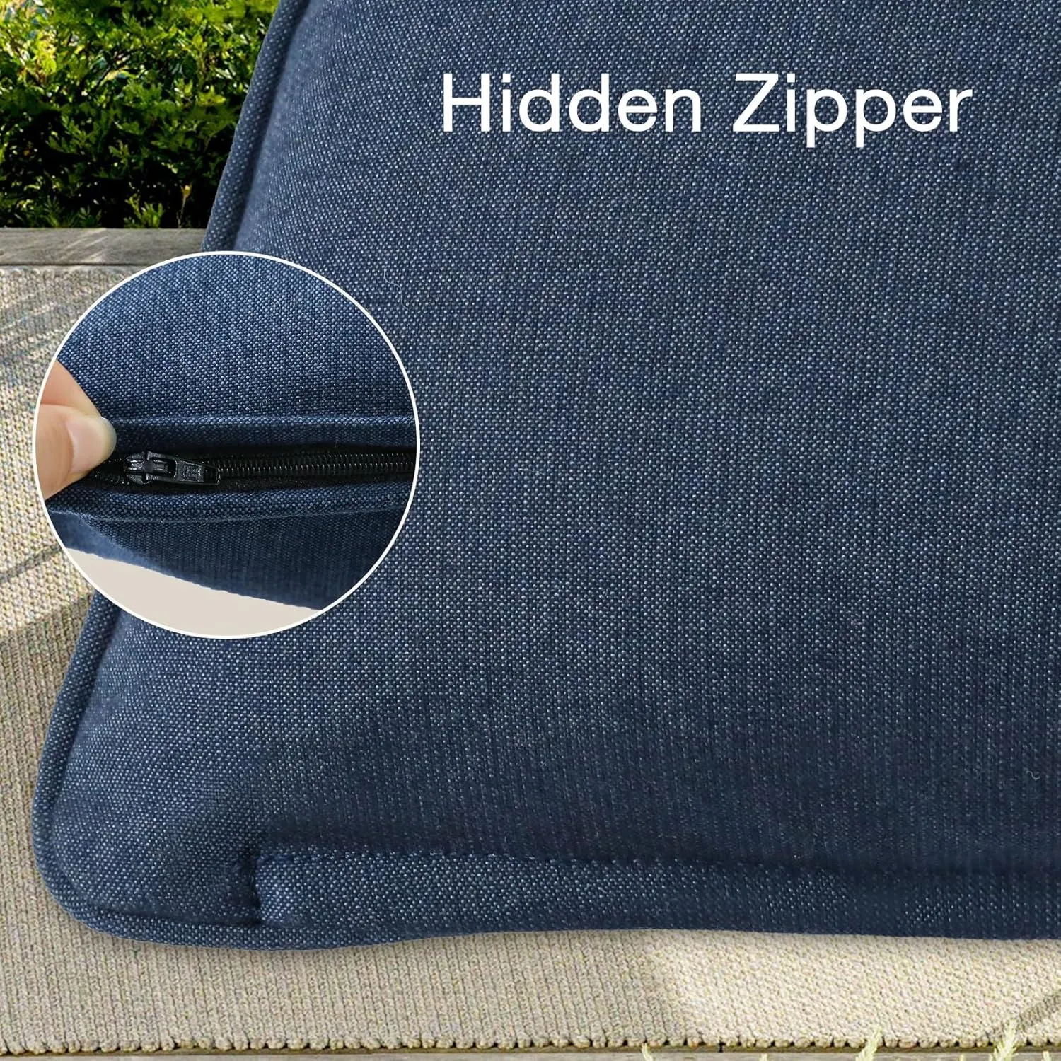 Sunbrella Decorative Outdoor Waterproof Throw Pillows with Inserts, Set of 4, 20" x12" Pillows for Patio, Backyard, Bed, Couch, and Patio Furniture, Specrtum Indigo