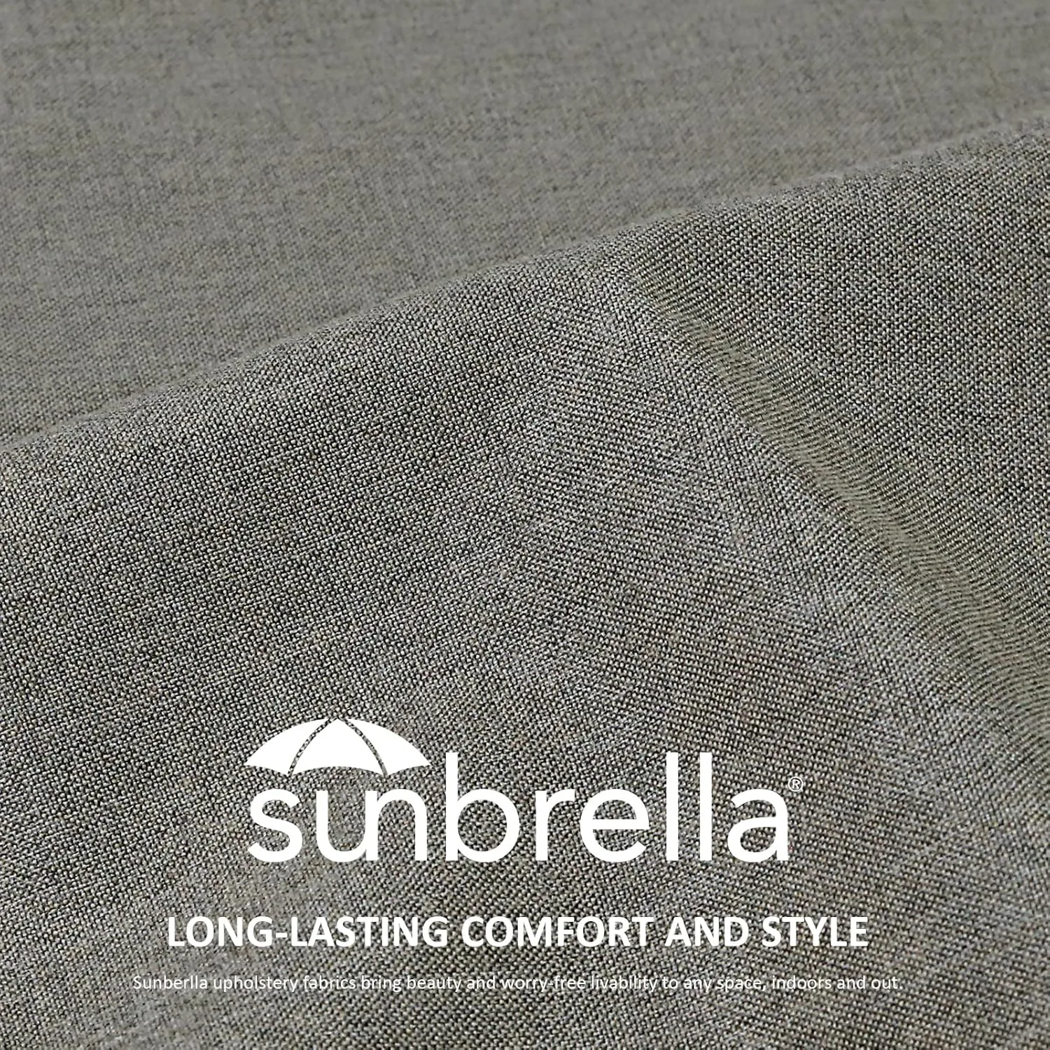 Sunbrella Outdoor High Back Chair Cushion Seat Pads, 2-Pack 44 x 21 Inch Water-Repellent & Fade-Resistant Patio Furniture Cushions with Ties for Adirondack, Rocking Chairs, Cast Shale