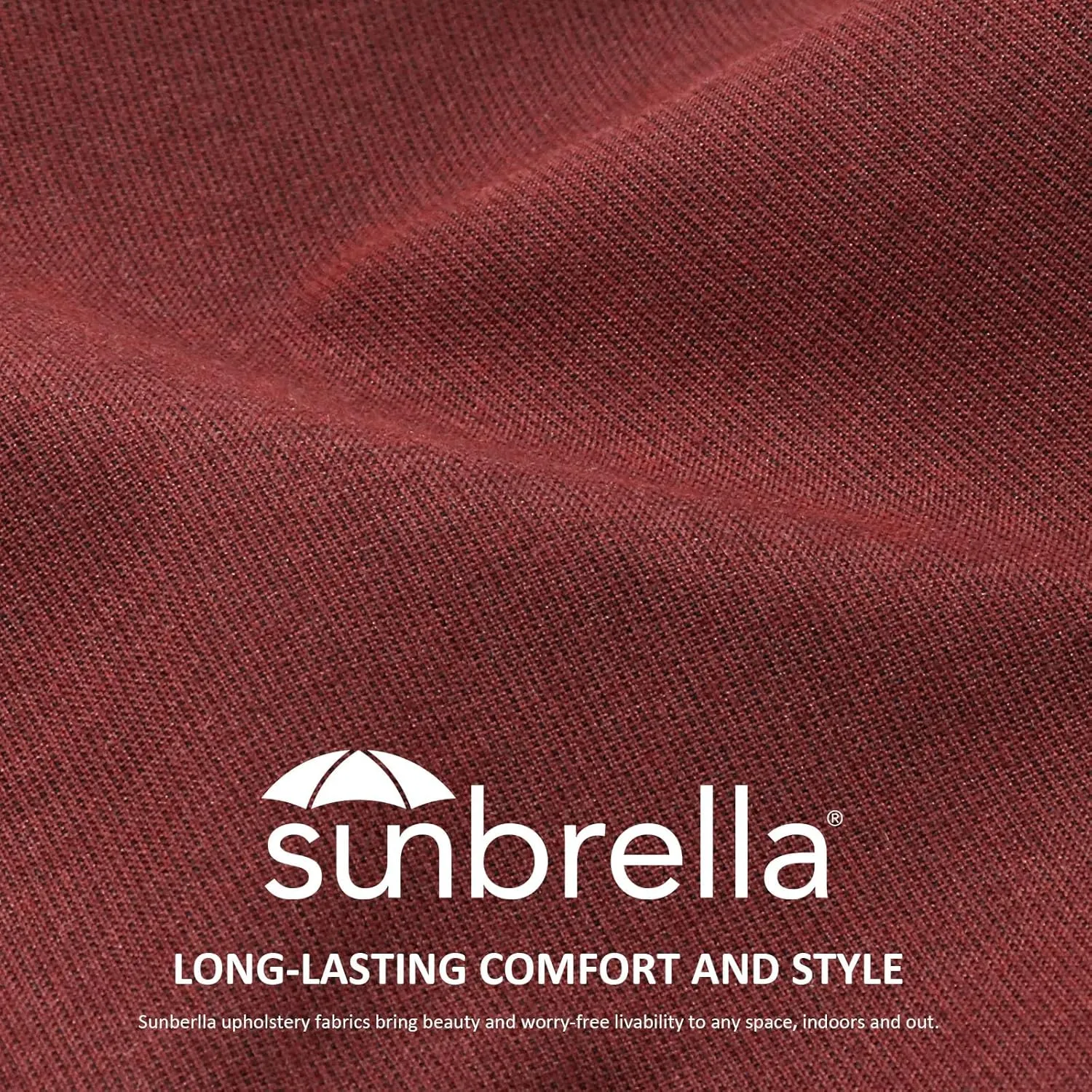 Sunbrella Outdoor Patio Chair Cushions Set, 24" x 24", Set of 2, Water-Repellent, Fade Resistant, Deep Seat Cushion for Backyard, Couch, Sofa and Patio Furniture, Spectrum Brick