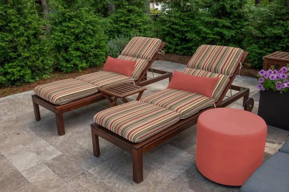 Sunbrella Patio Chaise Cushions - 22" W x 74" L x 3.5" T, Outdoor Chaise Lounge Cushion with Comfort, Style & Durability Designed for Outdoor Living - Made in The USA