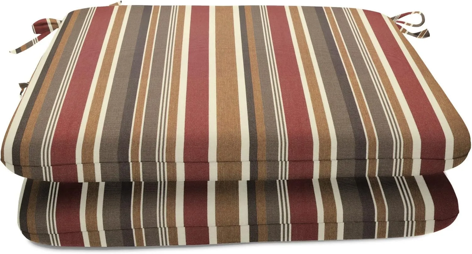Sunbrella Patio Cushions - (2 Pack) - 18" W x 18" L x 2.5" T, Outdoor Chair Cushion with Comfort, Style & Durability Designed for Outdoor Living - Made in The USA