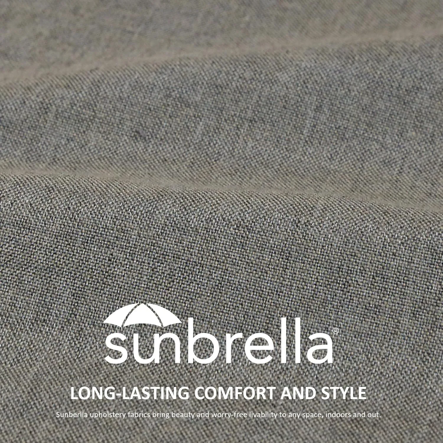 Sunbrella Square Corner Seat Cushions, 19" x 19" x 3", Set of 4, Indoor Outdoor Waterproof Weather Resistant Universal Chair Pads with Ties for Patio Furniture, Garden Dining Chairs, Cast Shale