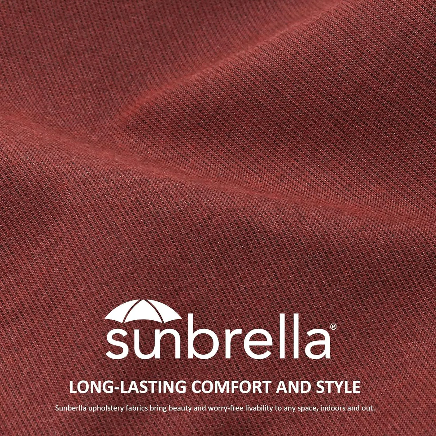 Sunbrella Square Corner Seat Cushions, 19" x 19" x 3", Set of 4, Indoor Outdoor Waterproof Weather Resistant Universal Chair Pads with Ties for Patio Furniture, Garden Dining Chairs, Spectrum Brick
