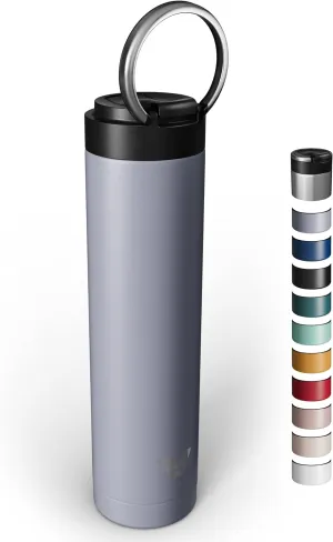 Super Maxi Stainless Steel Water Bottle 36oz - Double wall vacuum insulated | Integrated carry handle | leak proof flip top lid | Lightweight & stylish - Lilac