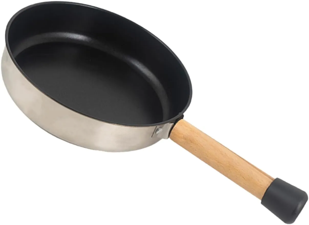 SUPVOX Stainless Steel Frying Pan Nonstick Pan Perfect for Eggs Steak and Pancakes Easy to Use Camping Cookware