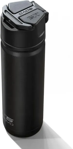 T5 Bottle, Vacuum Insulated, Magnetic Handle, Stainless Steel with Surround Insulated Lid (Black/Black, 24 oz)