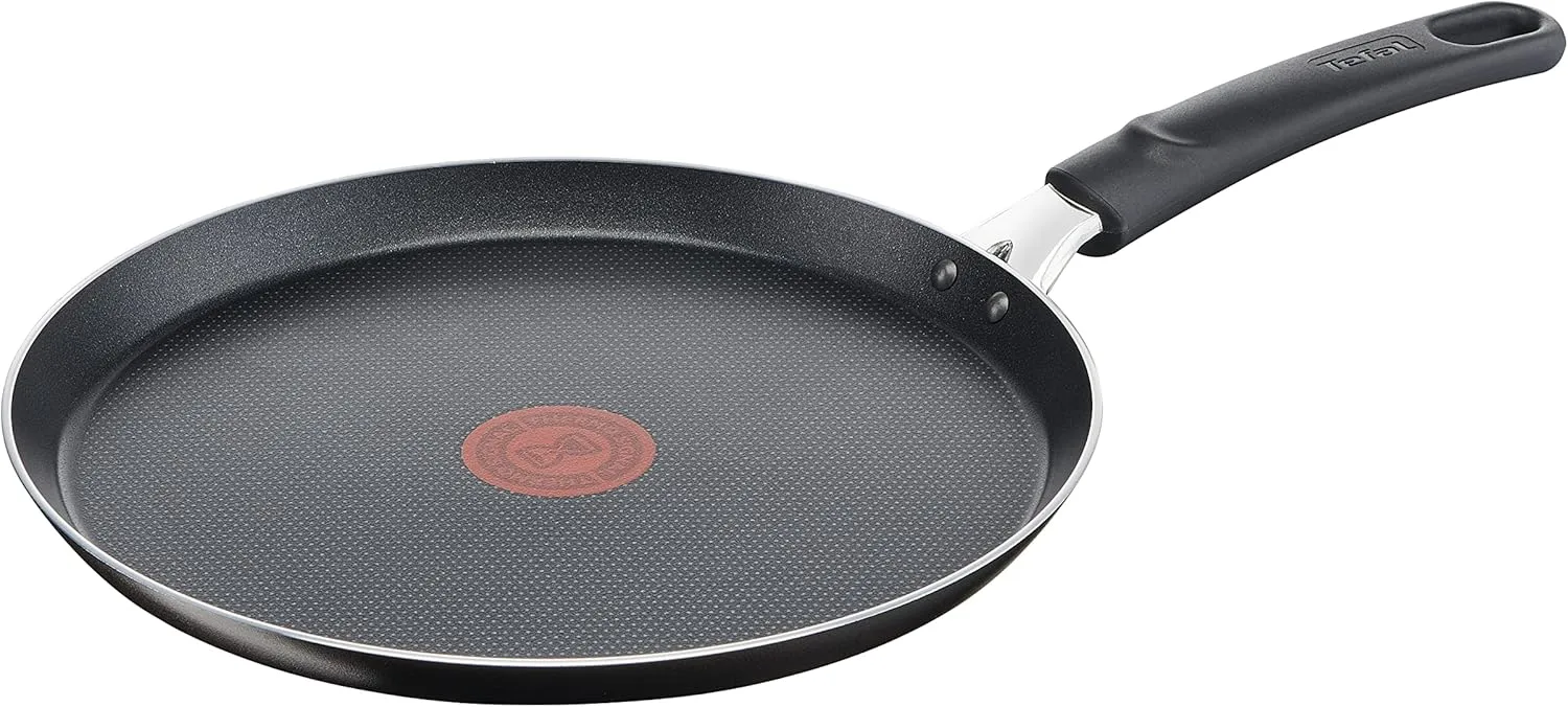 Tefal B55509 Easy Cook and Clean Crepe Pan 25 cm | Non-Stick Coating | Safe | Thermal Signal | Stable Base | Ideal Shape | Healthy Cooking | Black