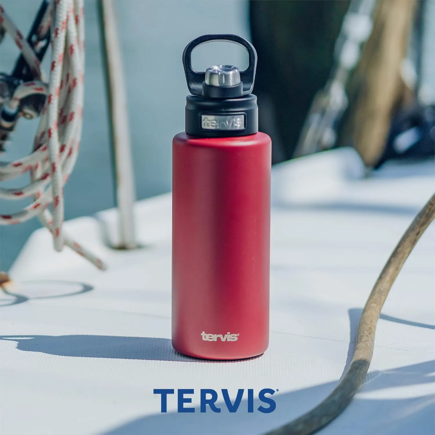 Tervis Paw Prints Triple Insulated Tumbler Travel Cup Keeps Drinks Cold, 32oz Wide Mouth Bottle, Stainless Steel