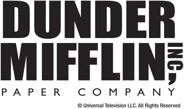 Tervis The Office Dunder Mifflin Logo Engraved on Onyx Triple Walled Insulated Tumbler Travel Cup Keeps Drinks Cold, 24oz Wide Mouth Bottle, Stainless Steel