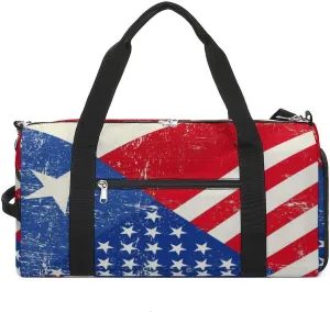 Texas And USA Flag Gym Bag-Workout Organizer with Water Resistant Compartments for Gym Lovers