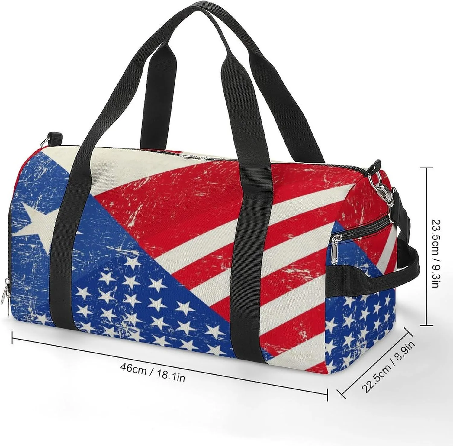 Texas And USA Flag Gym Bag-Workout Organizer with Water Resistant Compartments for Gym Lovers
