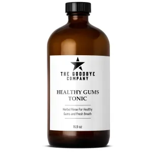 The Goodbye Company Healthy Gum Tonic – Natural Mouth Rinse for Strong Teeth & Gums – Soothes Bad Breath, Bleeding, and Irritation – Made with Pure Essential Oils – 500ml
