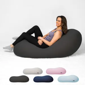 The Moon Pod Bean Bag Chair - Large, Modern Beanbag for Adults, Kids and Teens. Washable Stretch Cover Filled with Thousands of High Density Micro-Beads (Charcoal).