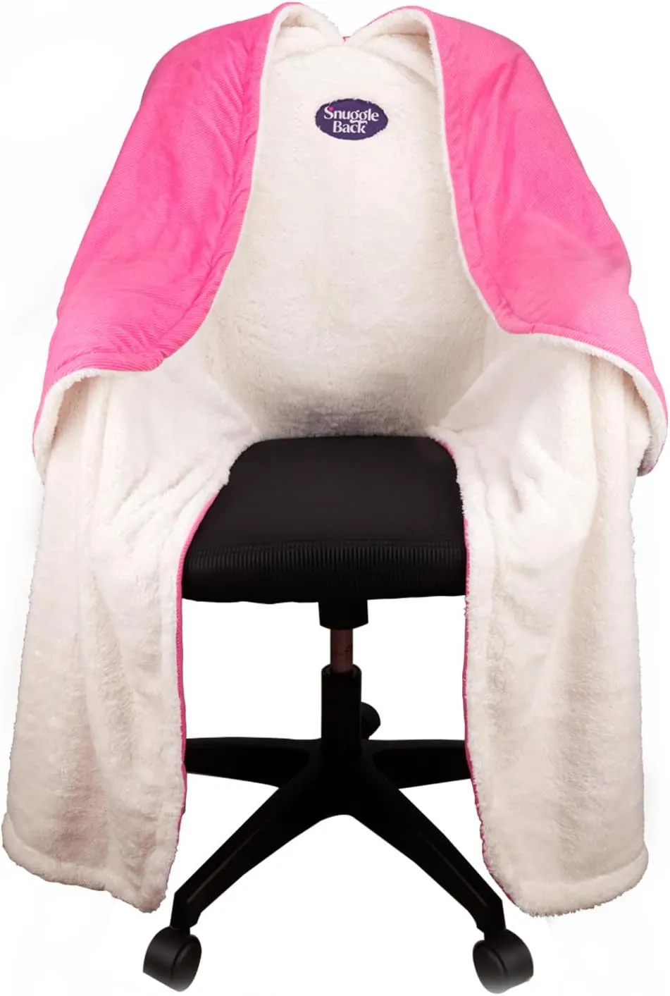 The Original Office Chair Blanket by SnuggleBack; Cozy Comfy Office Desk Chair Wrap Attaches for Convenient Heat and Hands-Free. Stay Warm In The Winter or Summer. Sherpa Fur Lining