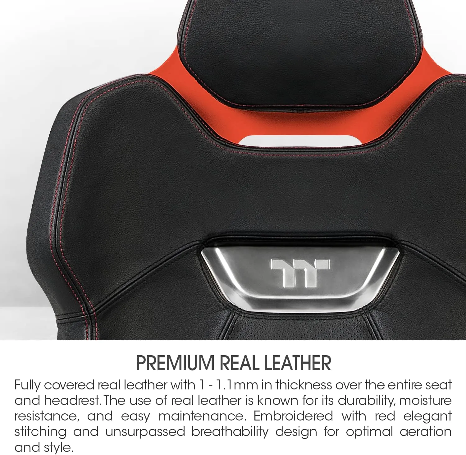 Thermaltake ARGENT E700 Real Leather Gaming Chair (Flaming Orange) Design by STUDIO F∙A∙PORSCHE, GGC-ARG-BRLFDL-01