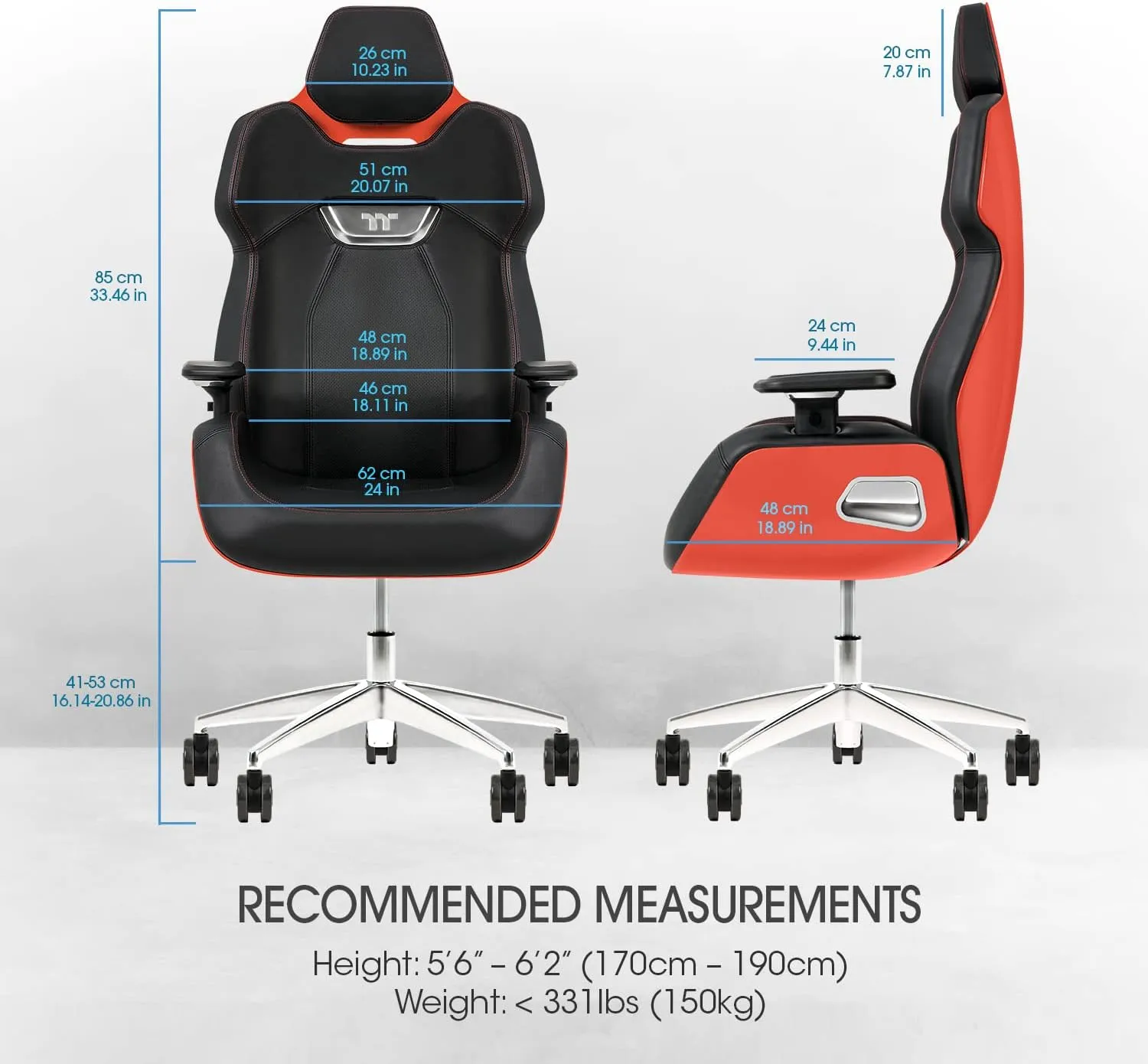 Thermaltake ARGENT E700 Real Leather Gaming Chair (Flaming Orange) Design by STUDIO F∙A∙PORSCHE, GGC-ARG-BRLFDL-01