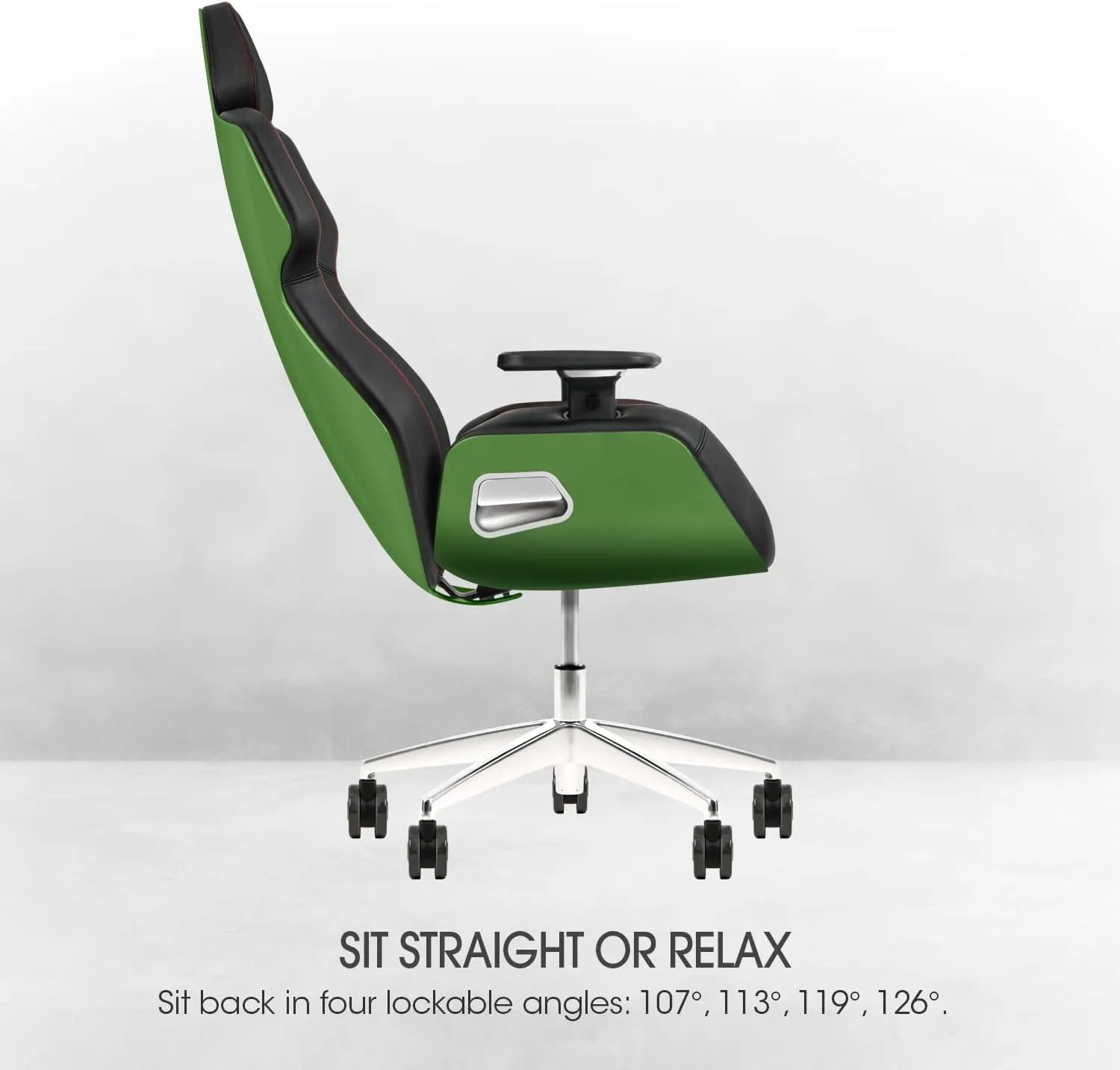 Thermaltake Argent E700 Real Leather Gaming Chair (Racing Green) Design by Studio F∙A∙Porsche, GGC-ARG-BGLFDL-01