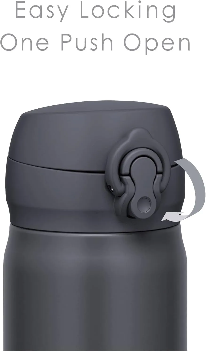 Thermos JNL-356 SMB Vacuum Insulated Portable Mug, 11.8 fl oz (350 ml), Smoke Black, Easy to Clean and Easy to Clean, Lightweight Type, One-Touch Opening, Stainless Steel Bottle, Hot and Cold