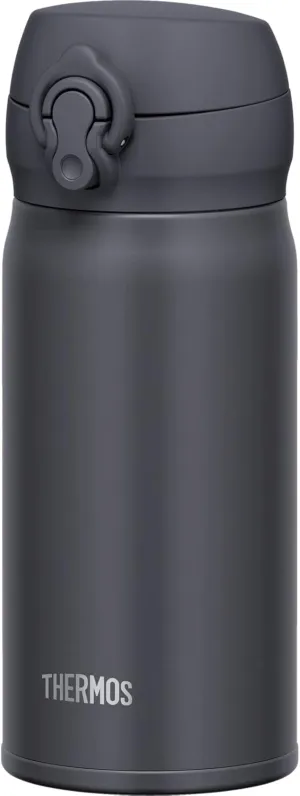 Thermos JNL-356 SMB Vacuum Insulated Portable Mug, 11.8 fl oz (350 ml), Smoke Black, Easy to Clean and Easy to Clean, Lightweight Type, One-Touch Opening, Stainless Steel Bottle, Hot and Cold