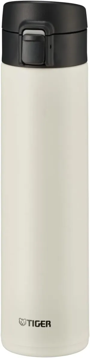 TIGER MKA-K060WK Tiger Water Bottle, 20.3 fl oz (600 ml), One-touch, Lightweight, Stainless Steel Bottle, Vacuum Insulated, Hot and Cold Insulated, White