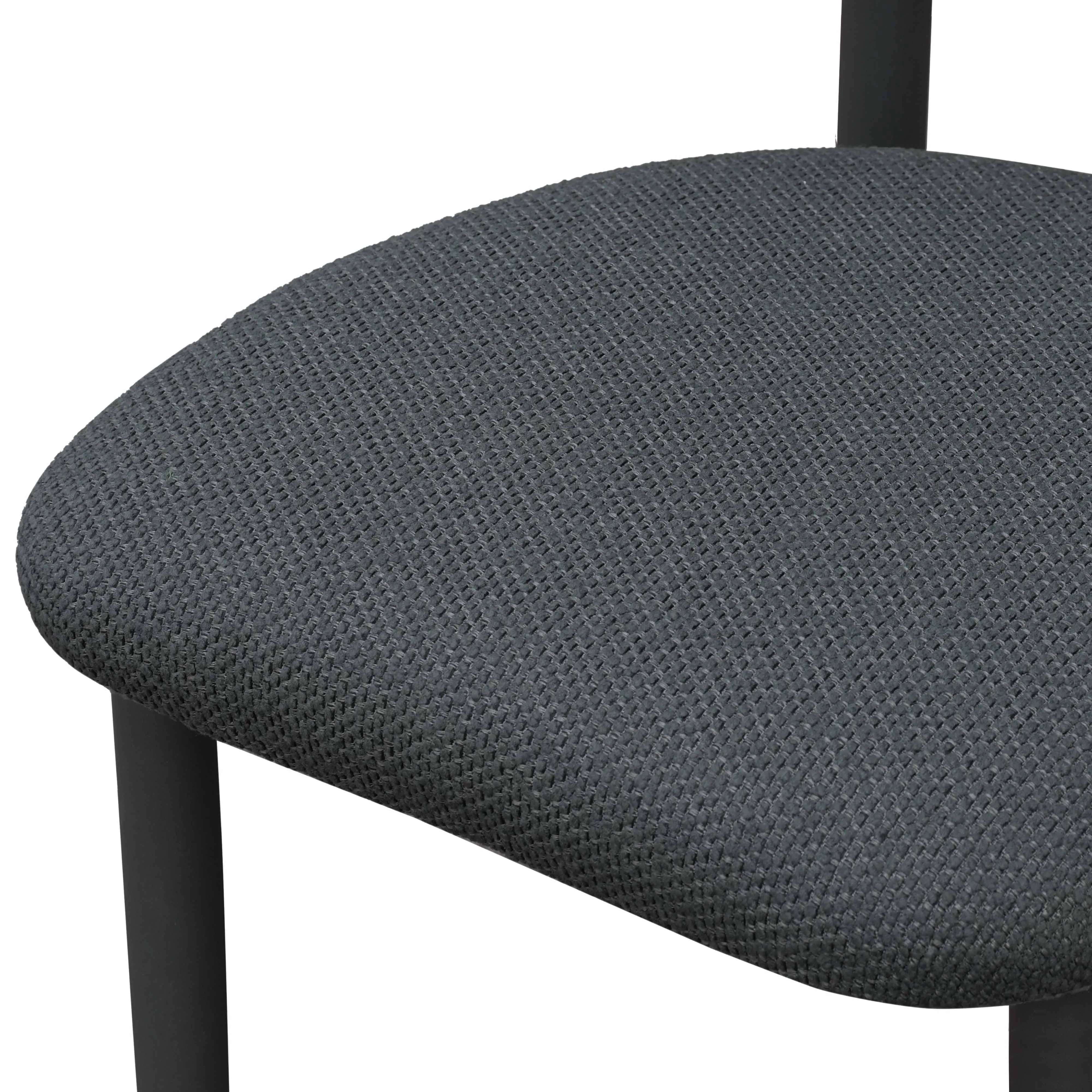 Tov Annika Black Textured Outdoor Dining Side Chair