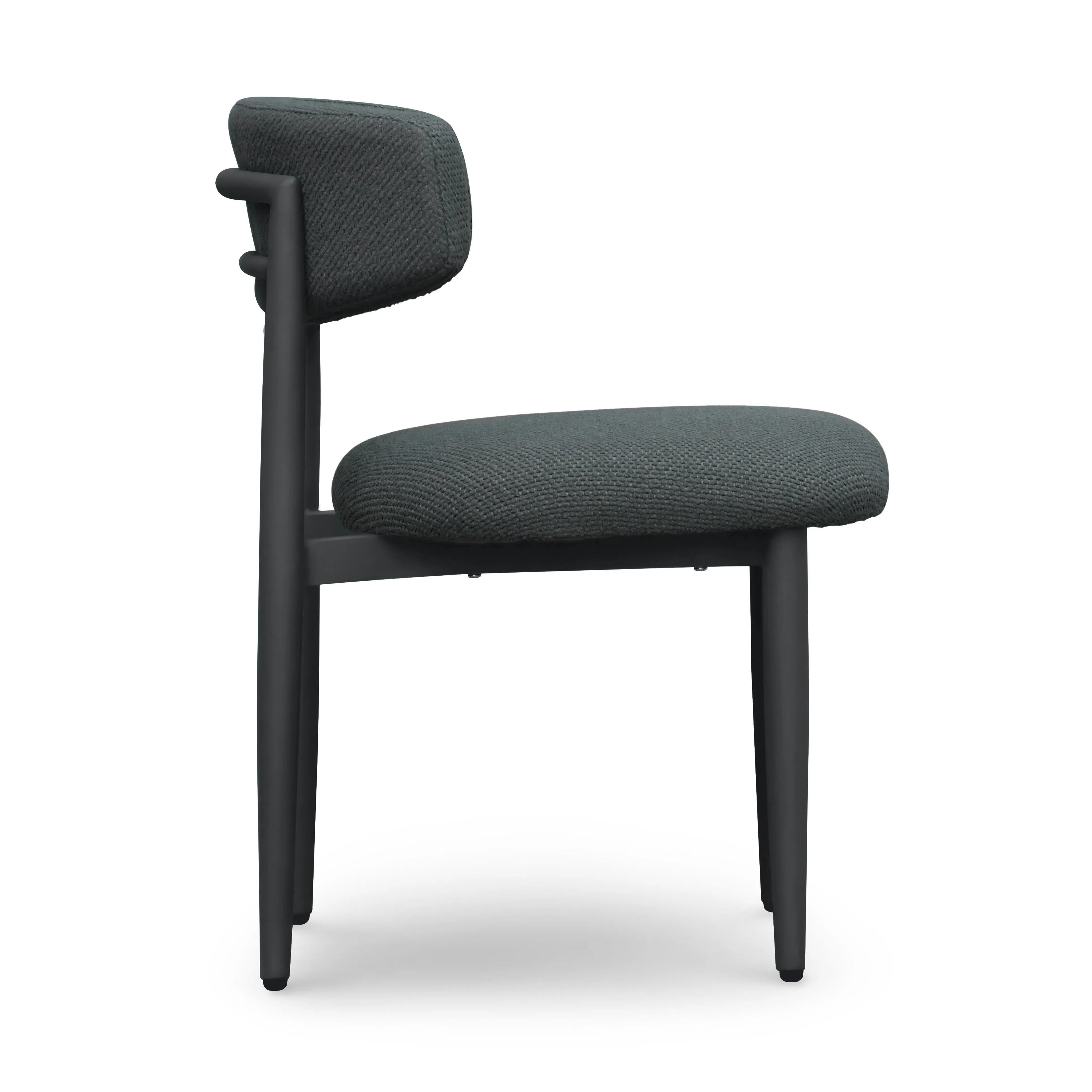 Tov Annika Black Textured Outdoor Dining Side Chair